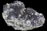 Purple Fluorite Crystals with Quartz - China #98766-3